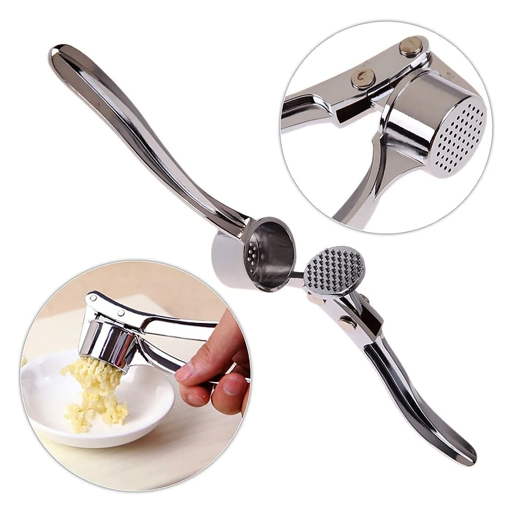 Lisslune | Stainless Steel Garlic Press Chopper: Premium Hand Mill & Masher for Easy Garlic Preparation in the Kitchen