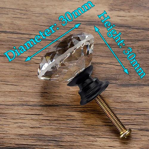 Lisslune | Glamorous Rainbow Crystal Glass Cabinet Knobs for Elegant Home Style