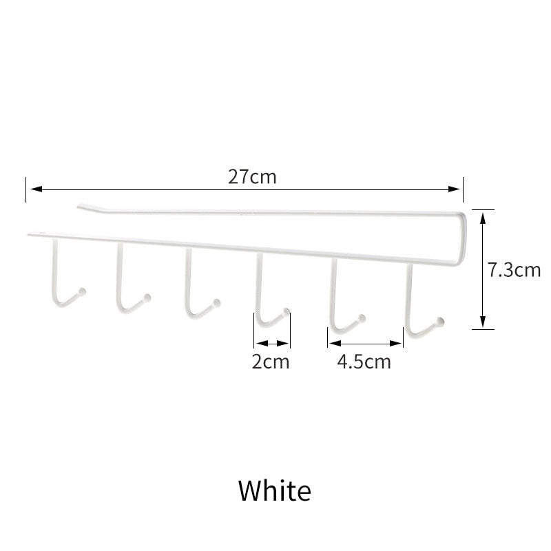 Lisslune | Kitchen Under Cabinet Organizer Hook Rack