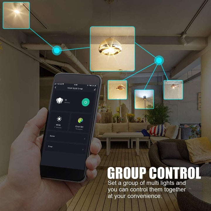 Lisslune | Smart Wifi Bluetooth LED Lamp RGB+ Lamp B22 E27