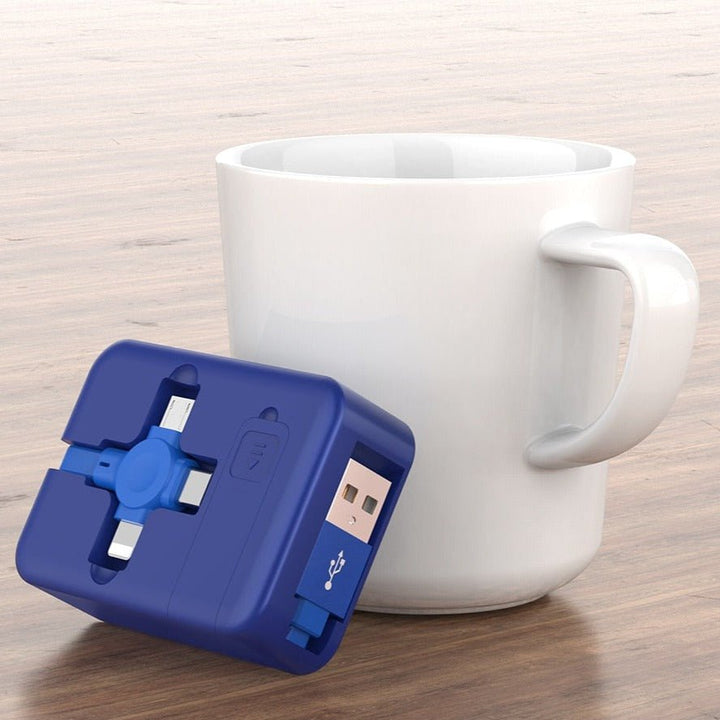 Lisslune | 3 in 1 USB charging cable roll Type-C Lighting Micro USB