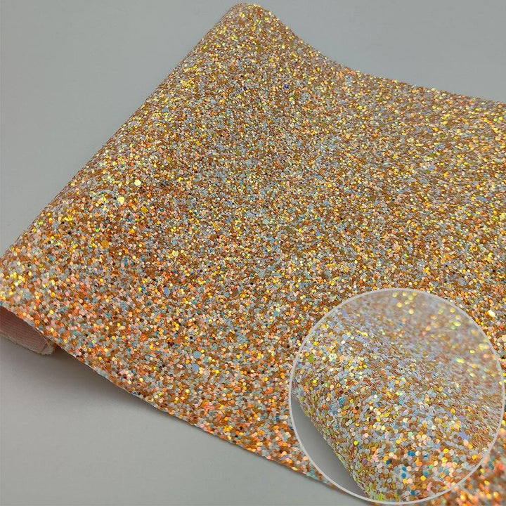 Lisslune | Shiny Gem Star Chunky Glitter Synthetic Leather - Premium Craft Vinyl