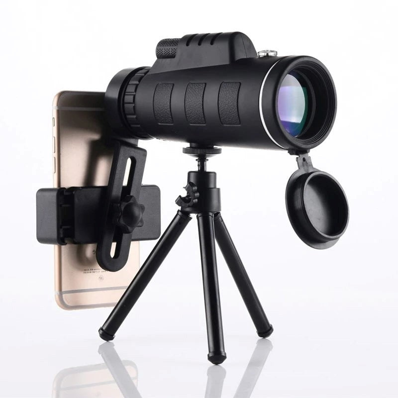 Lisslune | Starscope HD Monocular – High-Powered Waterproof Telescope with Smartphone Holder & Tripod