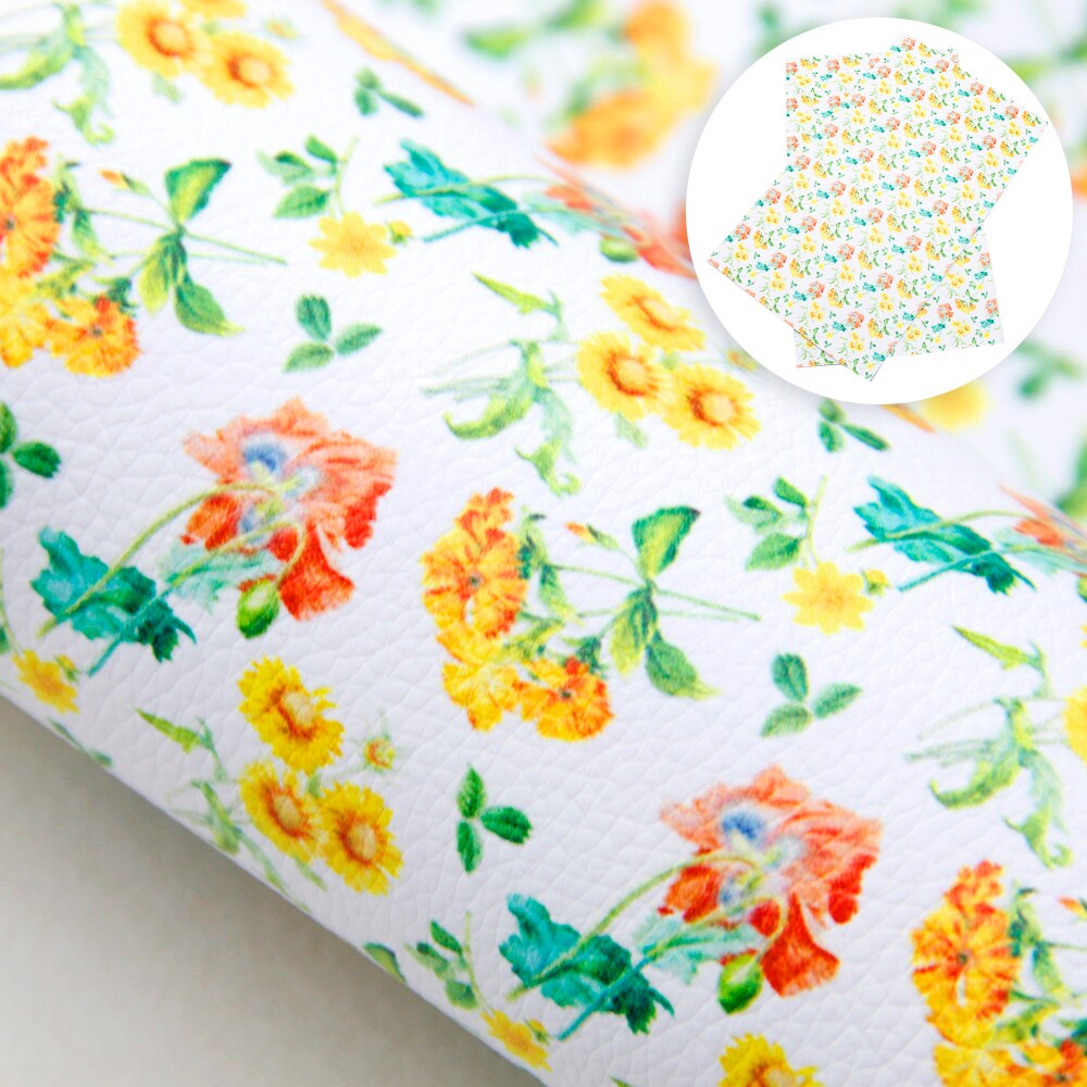Lisslune | Floral Elegance Synthetic Leather Creative Sheets