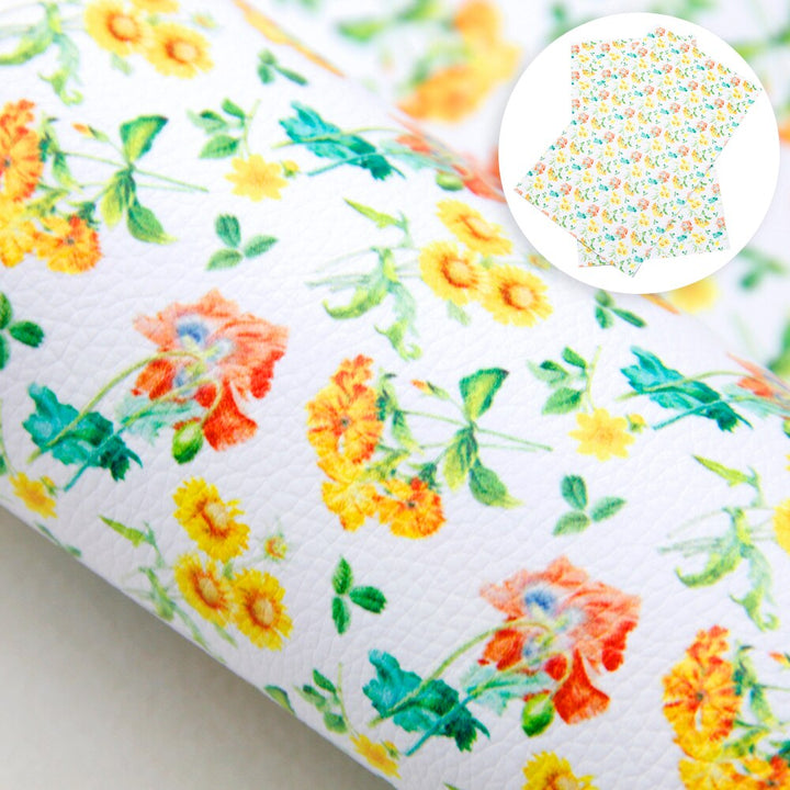 Lisslune | Floral Elegance Synthetic Leather Creative Sheets