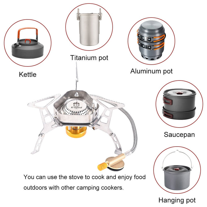 Lisslune | Windproof Outdoor Camping Gas Stove