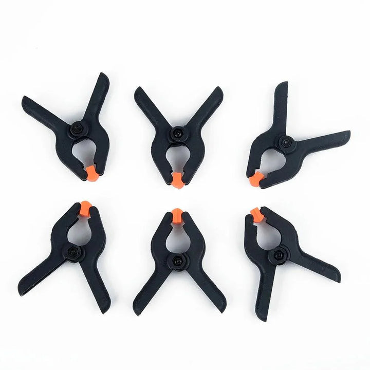Lisslune | Sustainable 6-piece plastic clamp set with spring for woodworking and DIY tasks