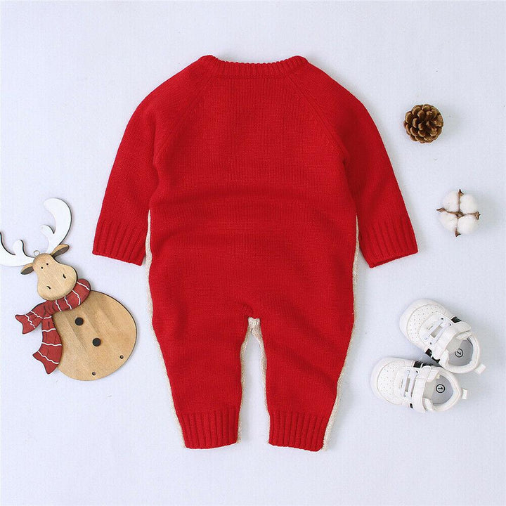 Lisslune | Warm Christmas Reindeer Knit Overall