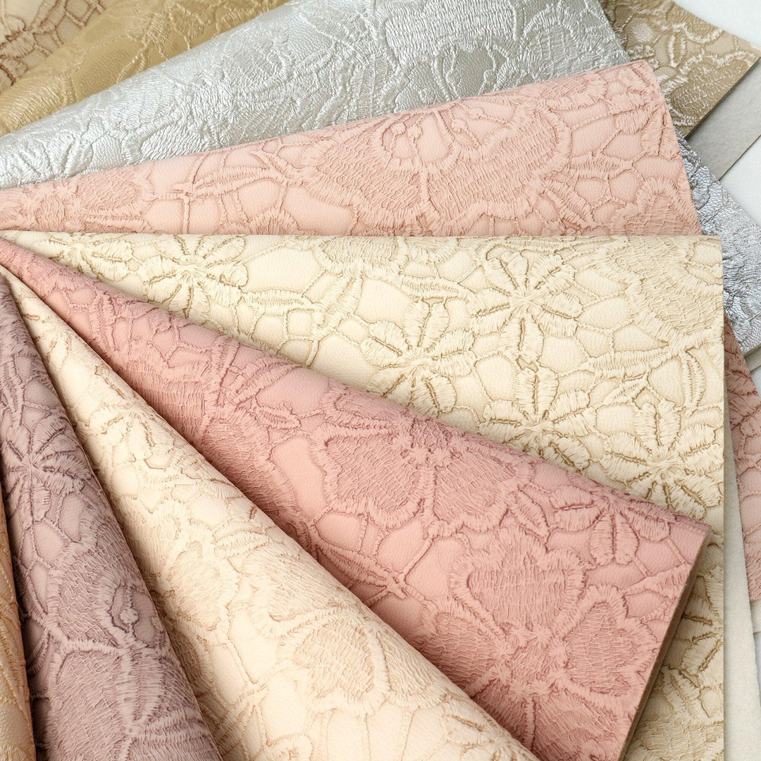 Lisslune | Chic Bloom: Premium Synthetic Leather Craft Sheets for Creative Expression
