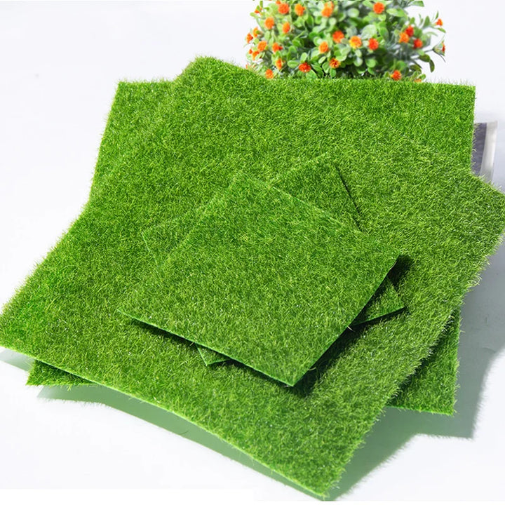 Rynx 15/30cm Grass carpet Green Artificial grass Moss Lawn Carpet DIY Micro landscape Home Floor Aquarium Wedding decorations