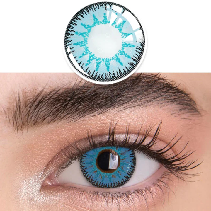 Rynx | 1 Pair Colored Contact Lenses Natural Eyes Contact Brown Lenses Blue Lenses Cat Eye Lenses Monet Gray Eye Lens Annual Sale