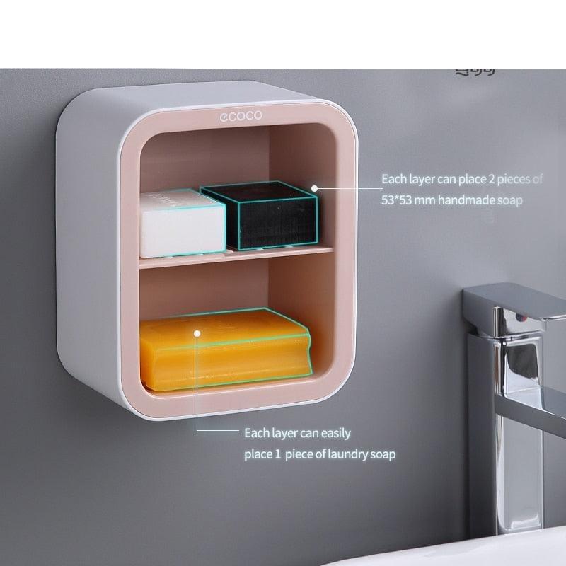 Lisslune | Elegant Botanical Wall-Mounted Soap Organizer for Stylish Bathroom Storage