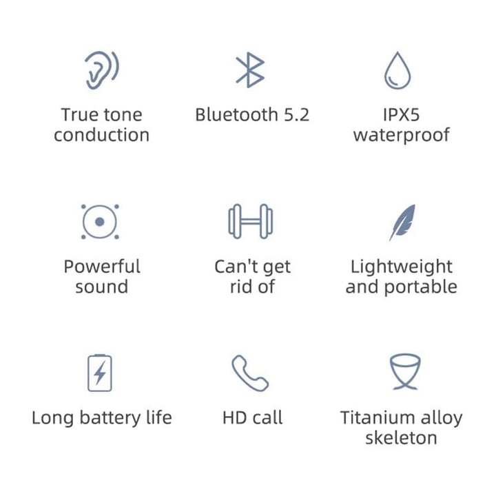 Lisslune | Wireless Bone Conduction Bluetooth Headphones