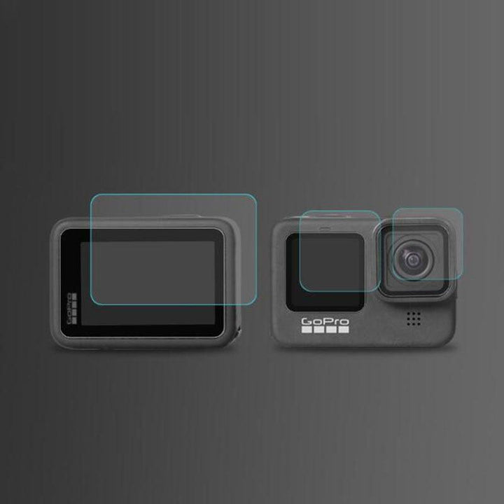 Lisslune | GoPro Hero 9 Black Ultimate Lens and Screen Protection Kit with triple hardened glass screen protectors