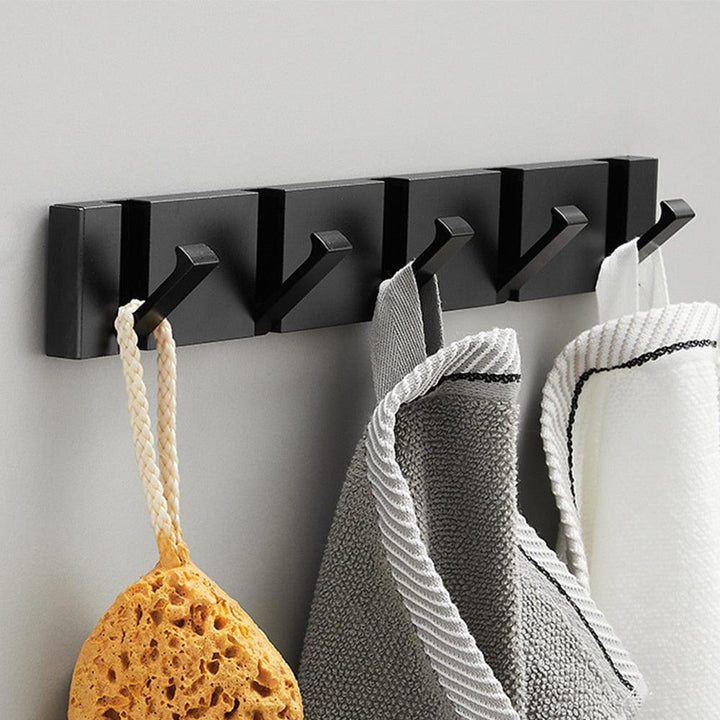 Lisslune | Modern Black Gold Compact Folding Towel Holder