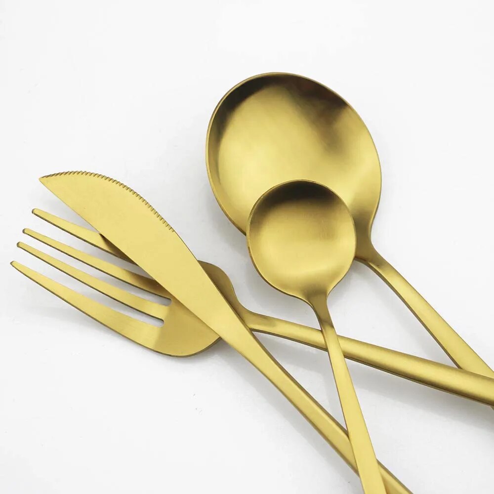 Lisslune | High-Quality Stainless Steel Cutlery Set for 6 People - Elegant Cutlery Collection