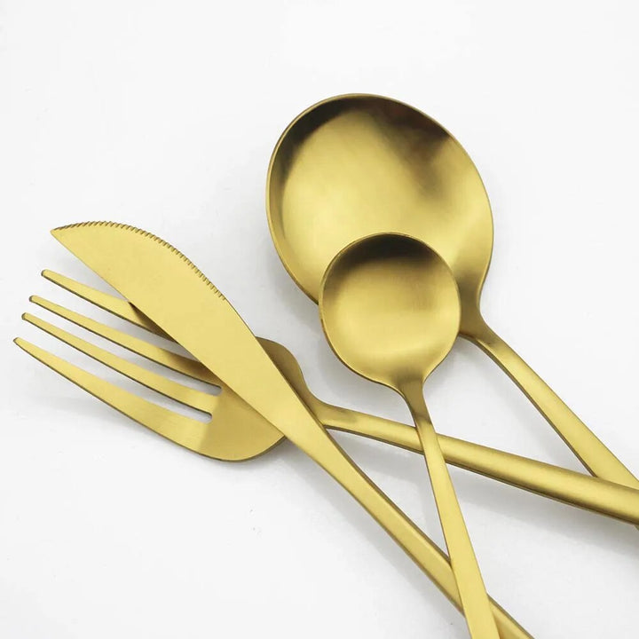 Lisslune | High-Quality Stainless Steel Cutlery Set for 6 People - Elegant Cutlery Collection