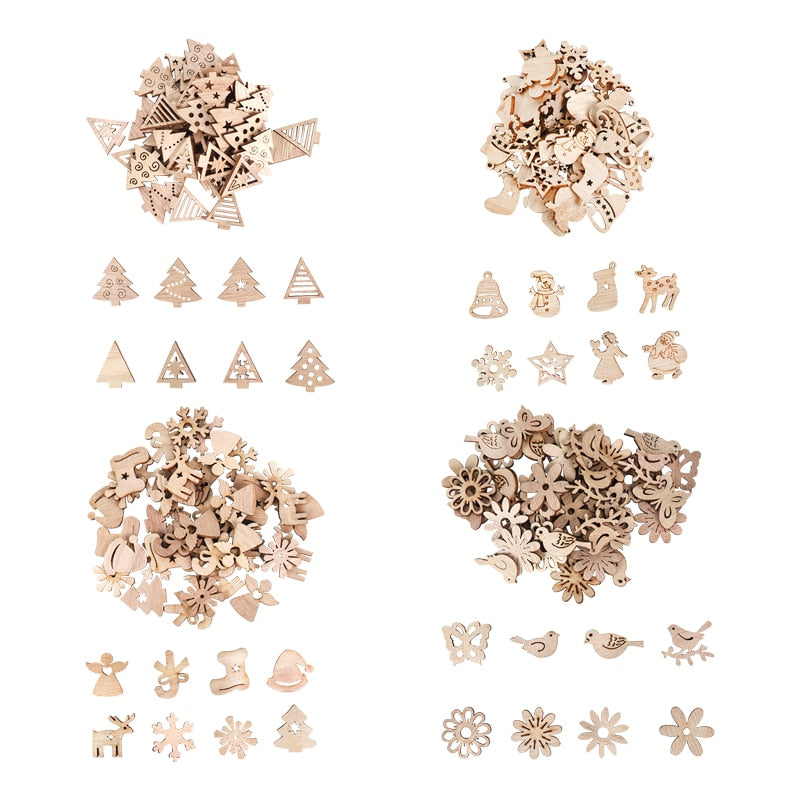 Lisslune | Wooden Winter Happy Christmas Ornaments