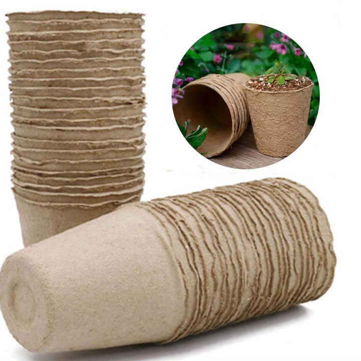 Lisslune | Eco-friendly peat pot seedling kit: Green growth with biodegradable plant pots