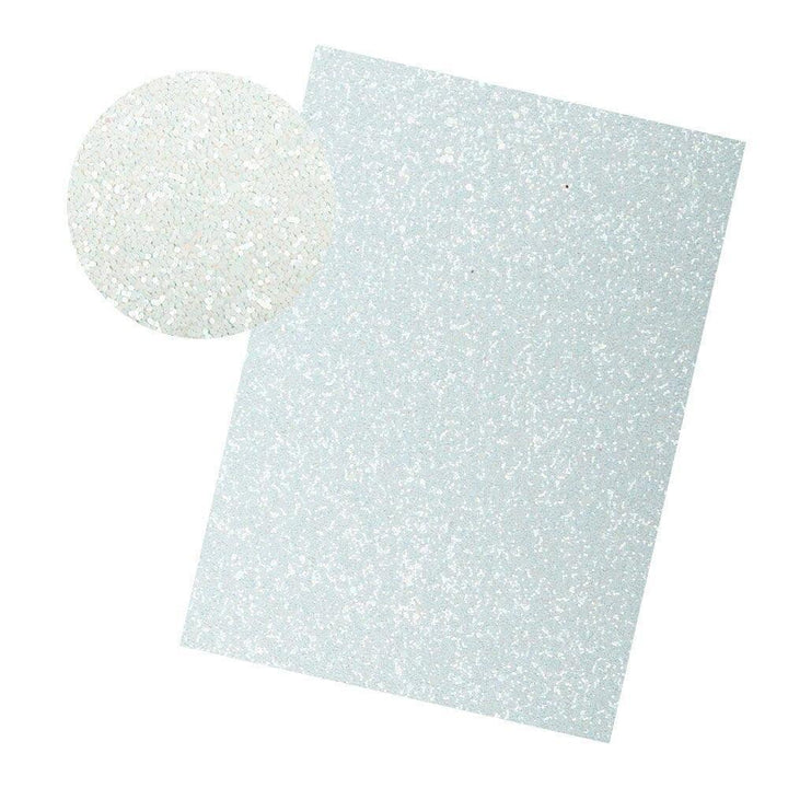 Lisslune | Iridescent Rainbow Glitter Synthetic Leather Leaves for Elegant DIY Masterpieces