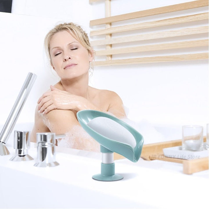 Lisslune | Soap dish with suction cup holder and drainage (Set of 2)