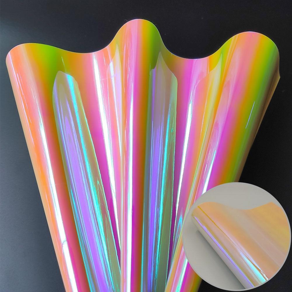 Lisslune | Reflective Holographic Iridescent Synthetic Leather - Essential Crafting Material