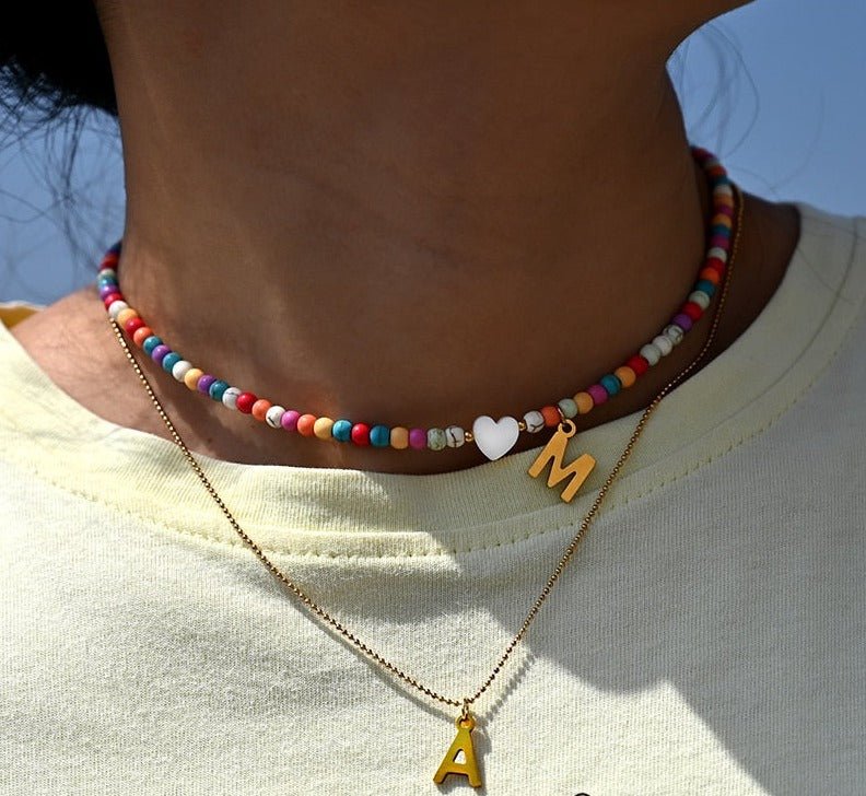Lisslune | Pearl Necklace with Letter Pendant