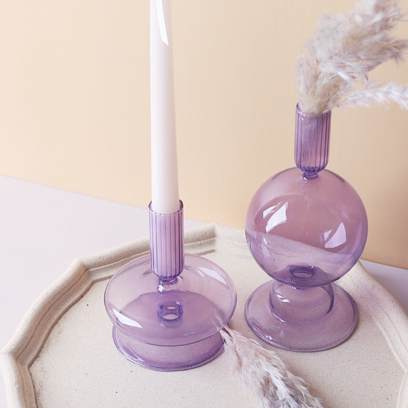 Lisslune | Lilac Candle Holder made of Glass