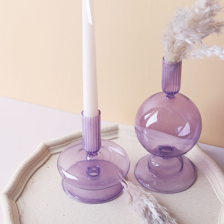 Lisslune | Lilac Candle Holder made of Glass