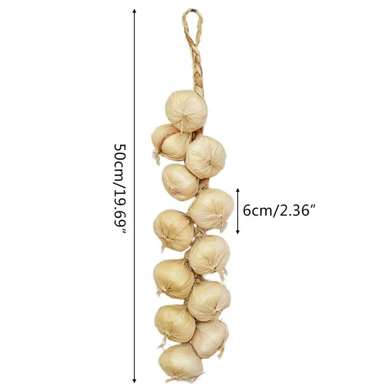 Lisslune | Life-like Garlic String Decoration for Home, Garden and Event Style – M6CE