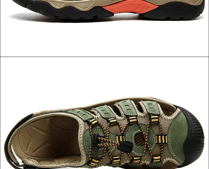 Lisslune | Summer Men's Outdoor Sandals Beach Shoes Genuine Leather Trekking Hiking