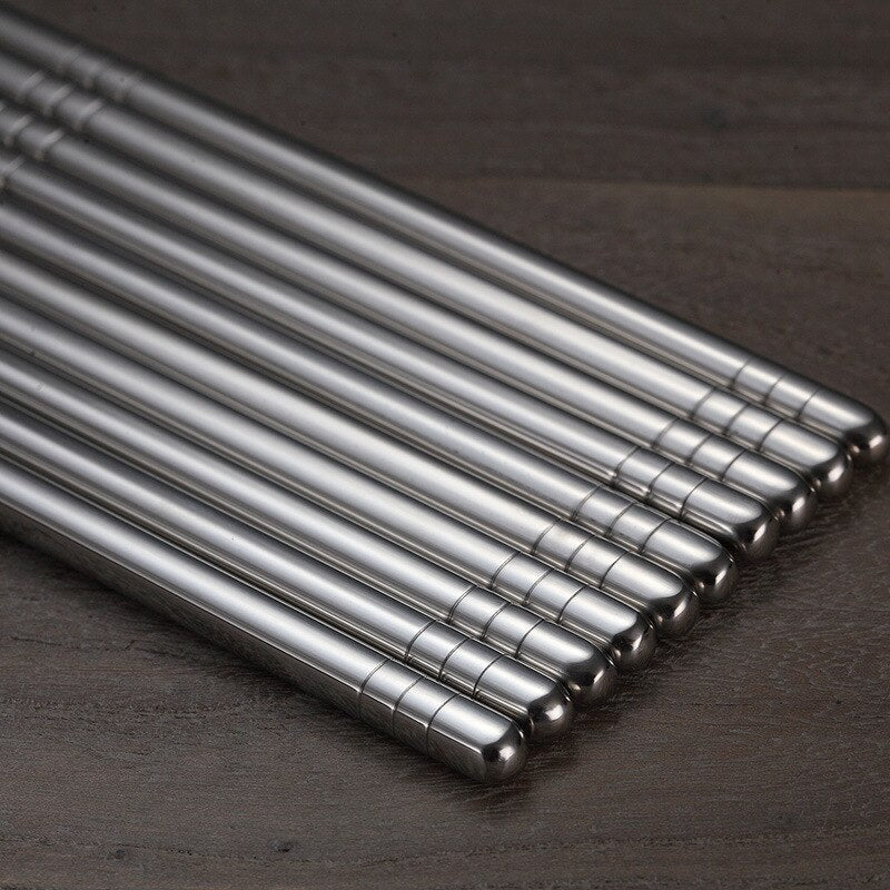 Lisslune | So Fancy Stainless Steel Chopsticks 5 Pairs