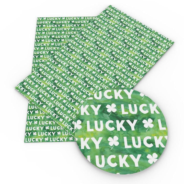 Lisslune | St. Patrick's Day Synthetic Leather Crafting Sheet - Creative Hairband Kit