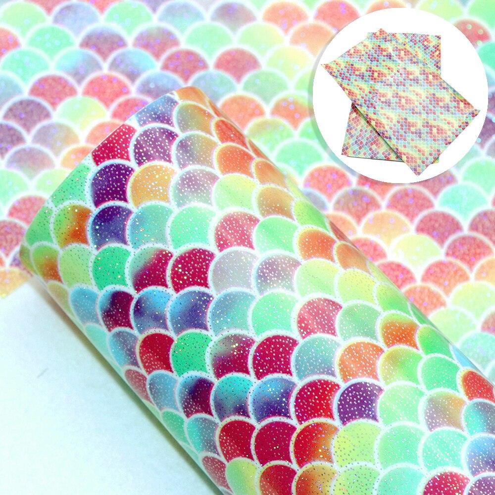 Lisslune | Enchanting Mermaid Shub Laser Engraved Synthetic Leather Craft Sheet for Creative Projects