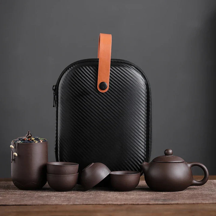 Lisslune | Ceramic Gaiwan Portable Kung Fu Tea Gift Set