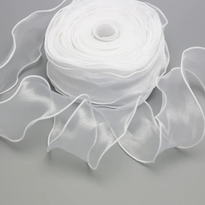 Rynx | 60mm Wave Silk Gauze Ribbon for Hair Ornaments Gift Wrapping Decorative Laces