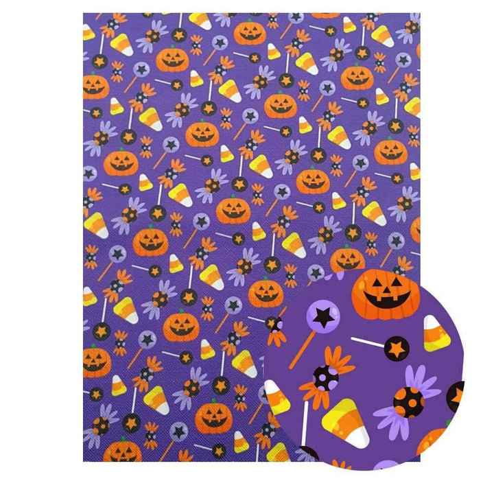Lisslune | Halloween Themed PU Leather Craft Sheets - Essential for Spooky DIY Projects 🎃