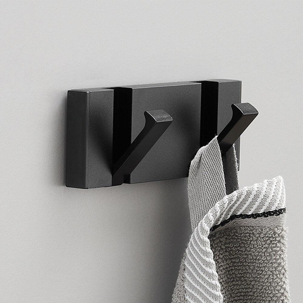 Lisslune | Modern Black Gold Compact Folding Towel Holder