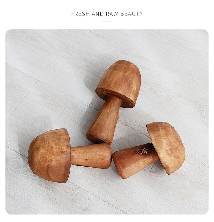 Lisslune | Mushroom Solid Wood Sculpture Home Decor