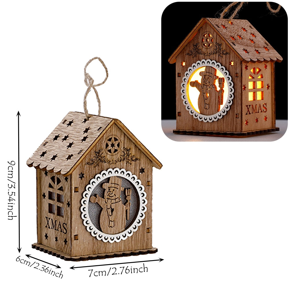 Lisslune | DIY Wooden Hanging House Decor Glowing Lamp