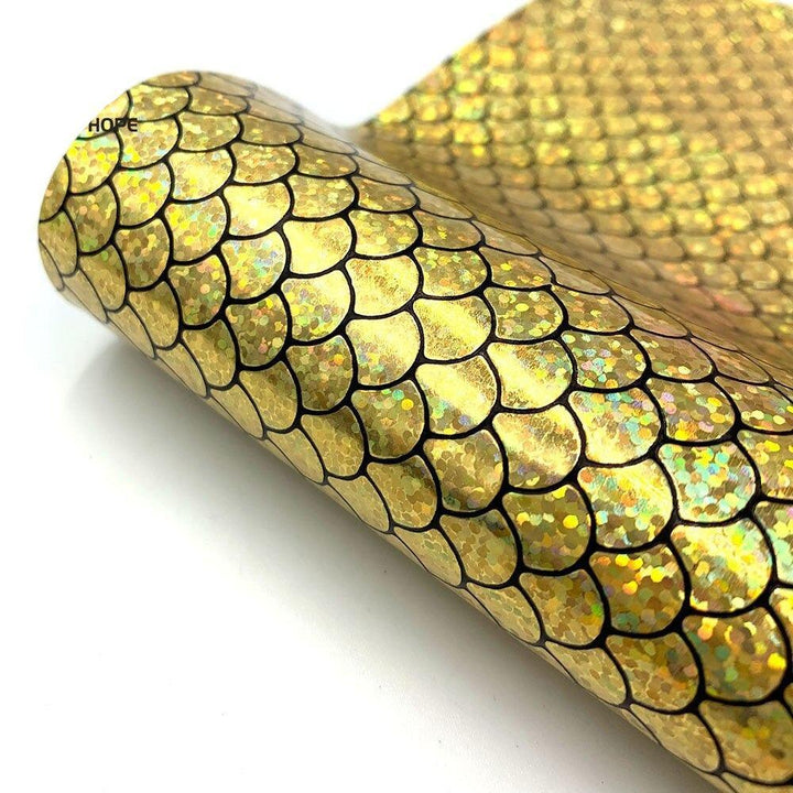 Lisslune | Holographic Mermaid Synthetic Leather - Ultimate DIY Essential for Creators