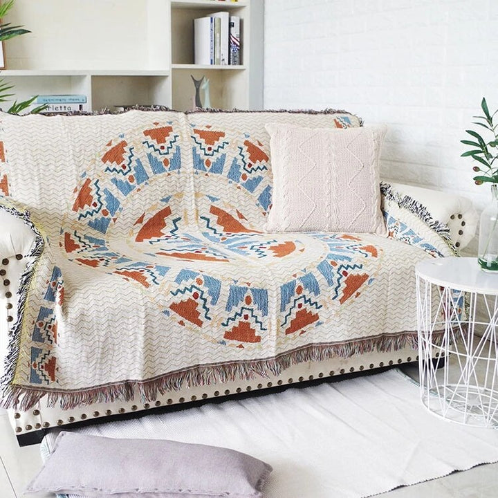 Lisslune | Vintage Pumpkin Sofa Cover Blanket