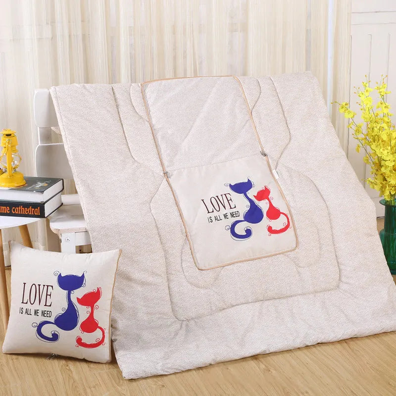 Lisslune | Cozy Convertible Pillow Quilt Combo Blanket