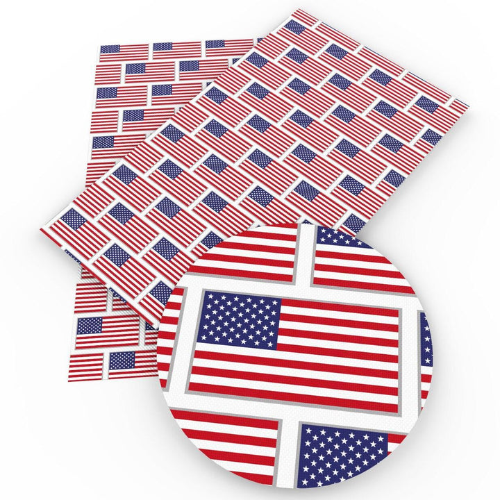 Lisslune | Patriotic Synthetic Leather Craft Material - 20*33cm