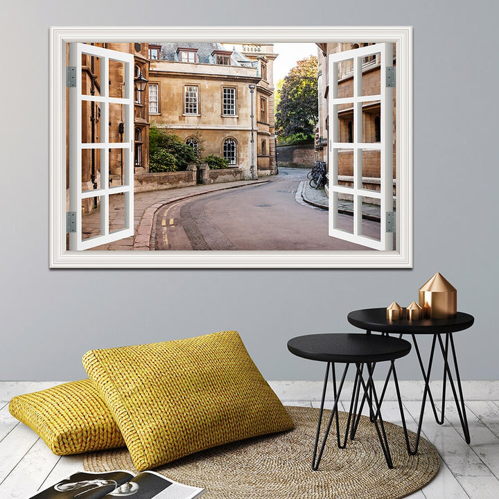 Lisslune | 3D Street Scene Self-Adhesive European Wallpaper