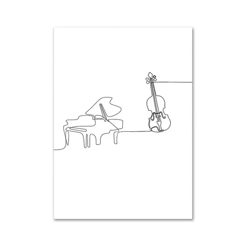 Lisslune | Line Canvas Poster