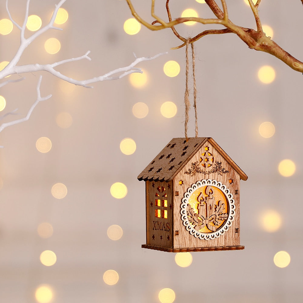 Lisslune | DIY Wooden Hanging House Decor Glowing Lamp