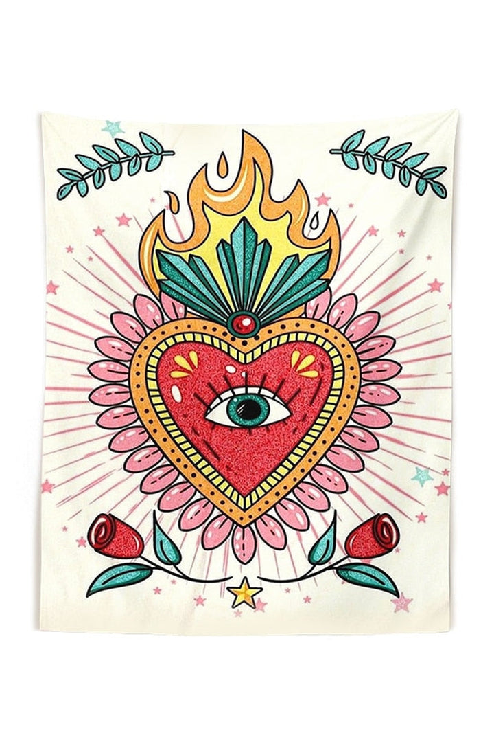 Lisslune | Heart Psychedelic Tapestry