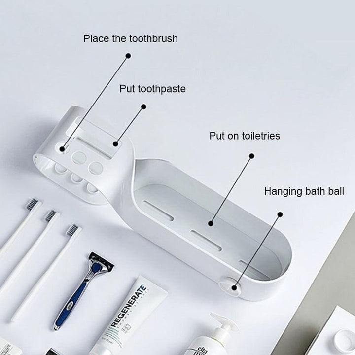 Lisslune | S-shaped space-saving shower storage rack: Waterproof bathroom organizer