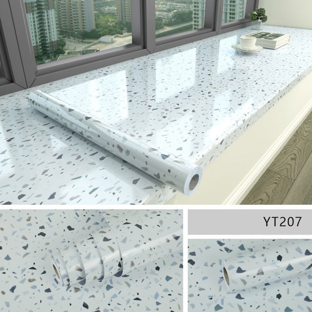 Lisslune | Marble Effect Self-adhesive Waterproof Wallpaper